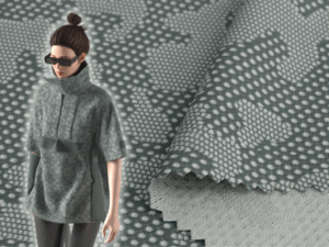 green textured digital fabric for 3D fashion design